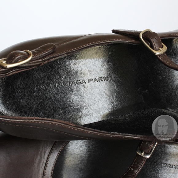 Balenciaga Platforms Nicolas Ghesquière Mary Jane Leather Heels F/W 2006 Sz 38 - Picture 10 of 10